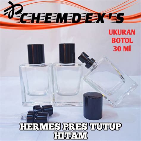 Jual BOTOL PARFUM ML HERMES TUTUP HITAM ML PRESS Botol Parfum Ml Botol Press