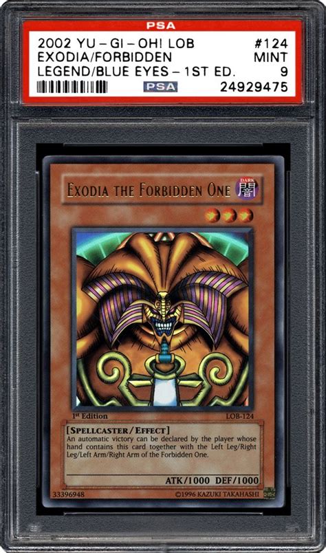 Import duties, taxes, and charges are not included in the item price or shipping cost. Auction Prices Realized TCG Cards 2002 YU-GI-OH! LOB-LEGEND OF BLUE EYES WHITE DRAGON Exodia the ...