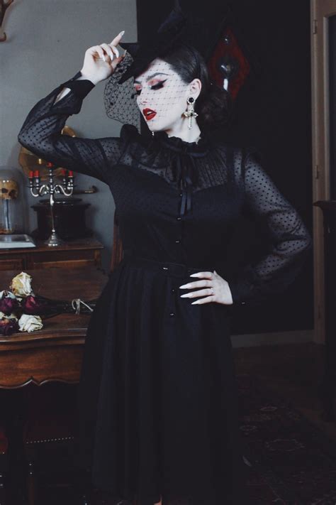 50s Vv X Acid Doll Marionette Dress In Black