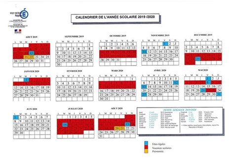 Calendrier Scolaire Mayotte 20192020 Collège De Doujani