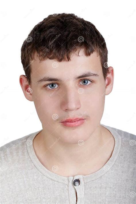 Close Up Portrait Of A Teenage Boy Stock Photo Image Of Posed