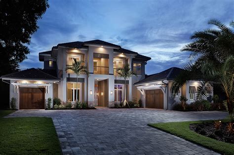 Florida Contemporary Mediterranean House Plans Two Story