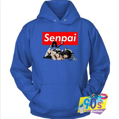 Senpai Anime Girl X Supreme Hoodie On Sale