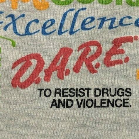 Dare Dare To Resist Drugs Violence Mens 2xl Graphic Tshirt Heather