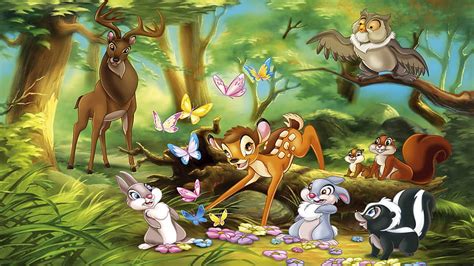Great Prince Of The Forest Bambi And Friends Owl Thumper Rabbit