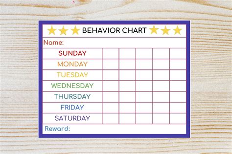 Behavior Sticker Chart Printable