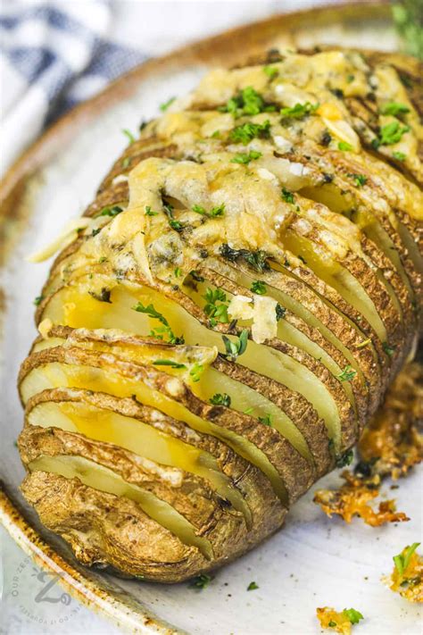 Hasselback Potato Recipe Delish Side Dish Our Zesty Life