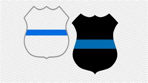 Thin Blue Line Police Badge Svg Police Svg Law Enforcement