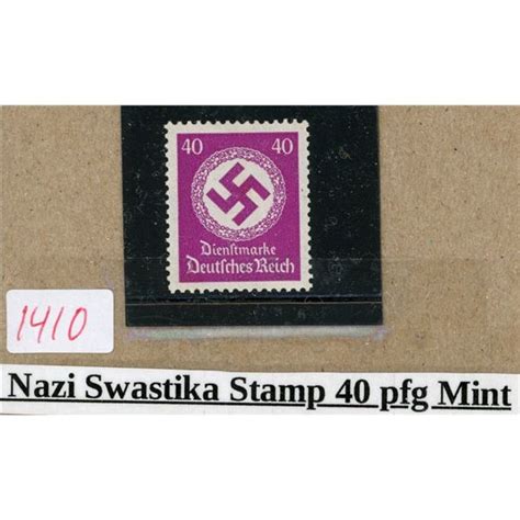 Nazi Swastika Stamp 40 Pfg Mint Schmalz Auctions