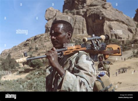 Ethiopian Soldier Stock Photo Alamy