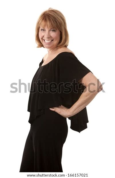 Mature Woman Wearing Black Outfit On Stock Photo 166157021 Shutterstock