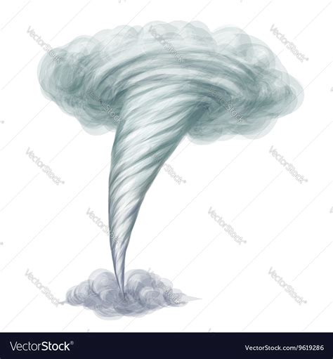 Cartoon Style Hand Drawn Tornado Royalty Free Vector Image