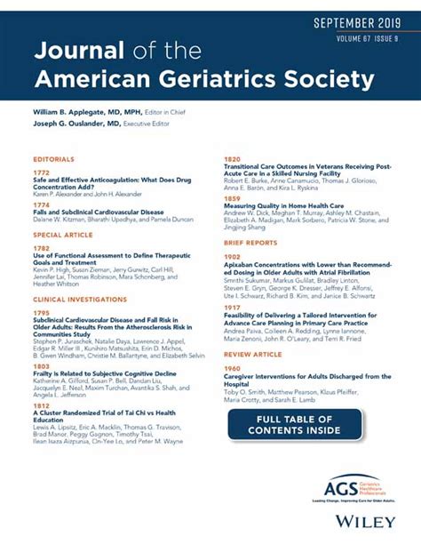 Journal Of The American Geriatrics Society Vol 67 No 9