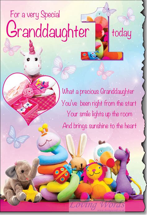 Granddaughter St Birthday Greeting Cards By Loving Words