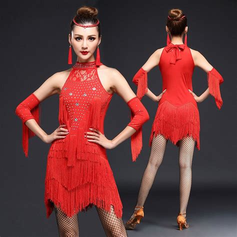Latin Dance Clothes New Latin Dance Dress Fringed Costume Adult Female Latin Dance Dresslatin
