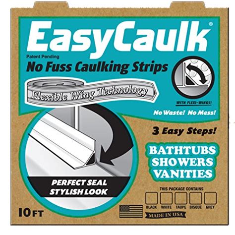 Easy Caulk Press In Place White Bath And Shower Caulk Strips New