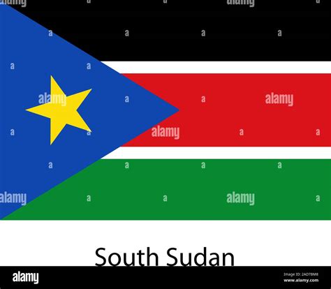 bandera del país en el sur de sudán ilustración vectorial colores exactos imagen vector de