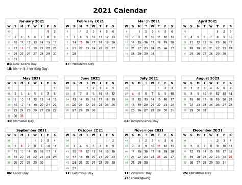 Calendar 2021 Year Png Transparent Image Download Size 3070x2345px