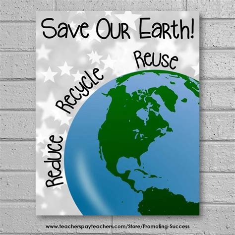 This Printable Earth Day Poster Reminds Babes To Save Our Planet By Reducing Reusing And