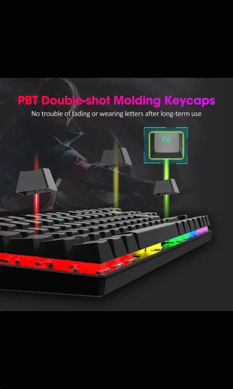 Pictek Pc244 Wired Gaming Keyboard Mechanical Keyboard Rgb Led Backlit
