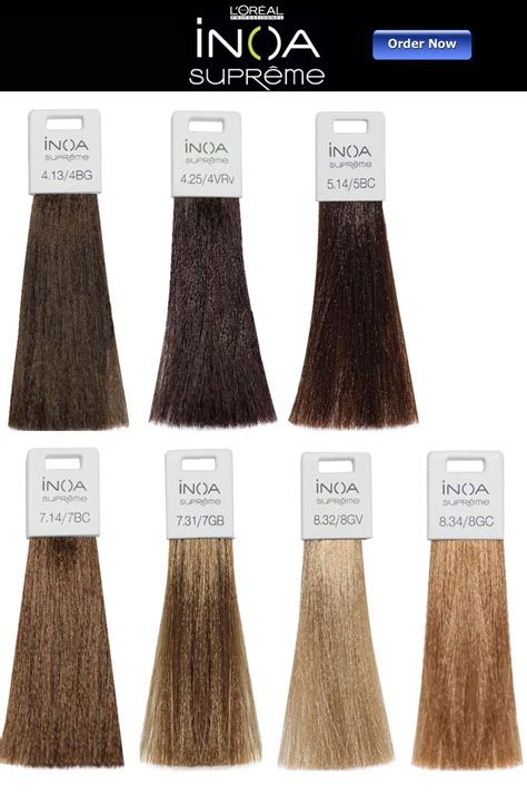 L Oreal Inoa Supreme Hair Color Chart In 2021 Hair Color Chart