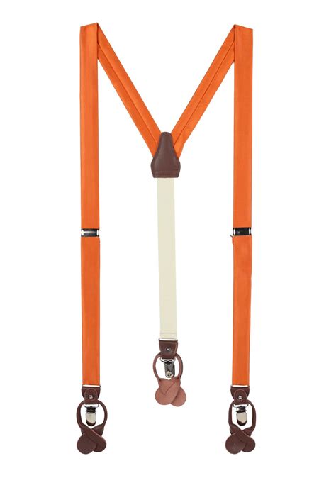 Wedding Suspenders In Persimmon Orange Bows N