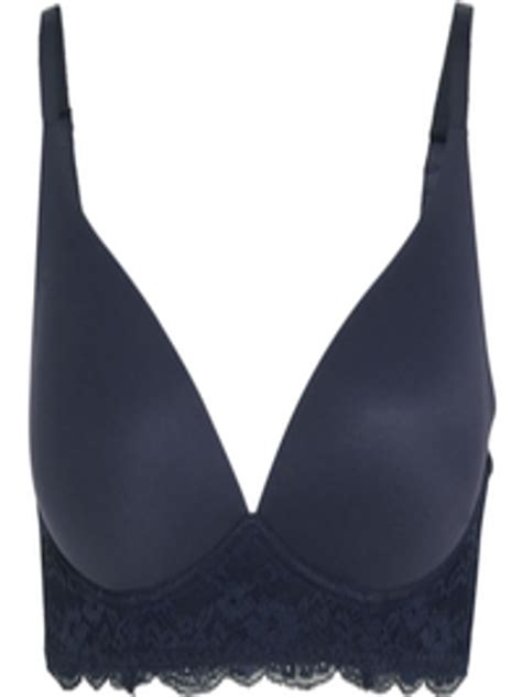 Buy Next Navy Blue Solid Non Wired Lightly Padded Plunge Bra Bra For