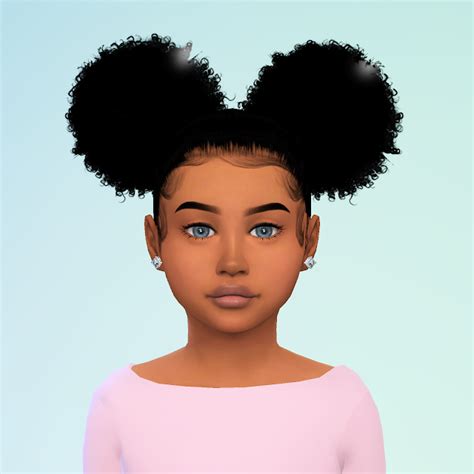 Child Side Puffs Toddler Hair Sims 4 Sims Hair Sims 4 Black Hair