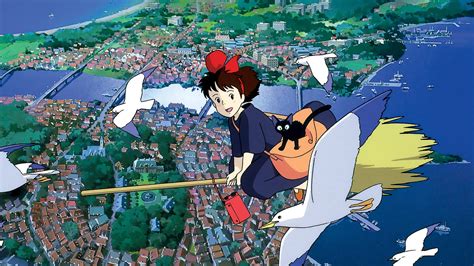 Download Kiki With Birds From Kikis Delivery Service Wallpaper