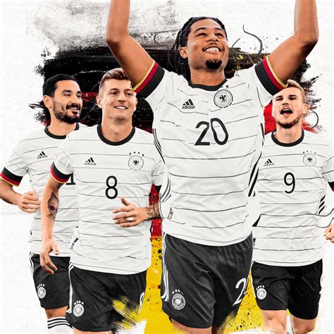 Duitsland wk voetbalshirt 2018 kopen? Adidas Voetbalshirt Duitsland thuisshirt EK 2020 wit/zwart ...