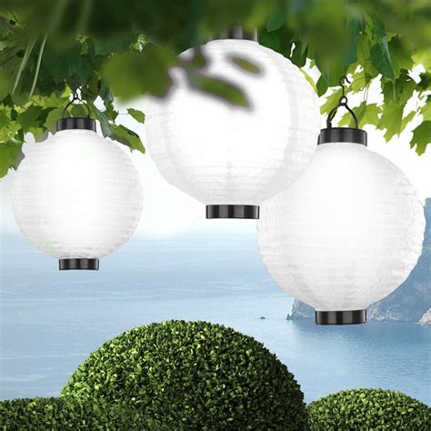 Timerfunktion und controller 8 verschiedene funktionen. 5er Set Garten Solar Lampen LED Hänge Leuchten Lampion ...