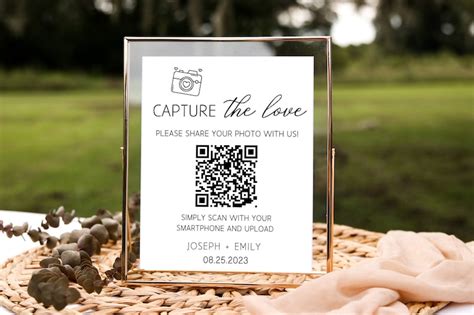Wedding Qr Code Sign Template Capture The Love Qr Code Sign Etsy