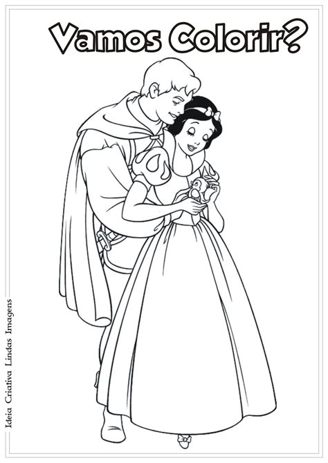 Branca De Neve Desenho Para Colorir