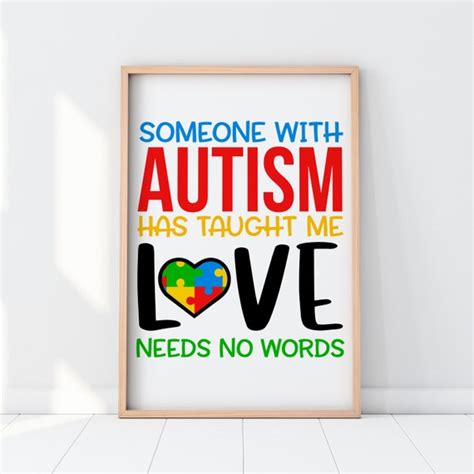 Printable Autism Awareness Poster Kids Playroom Decor Etsy