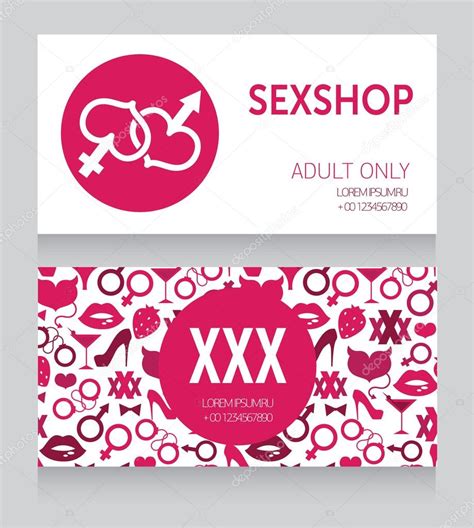 Modelo De Cartão De Visita Para Sexshop Imagem Vetorial De © Ghouliirina 112427798