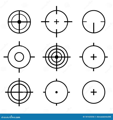 Targets Destination Aim Sniper Shoot Focus Cursor Bullseye Mark