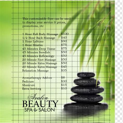 customizable promotional flyers for massage salon massage massage pressure