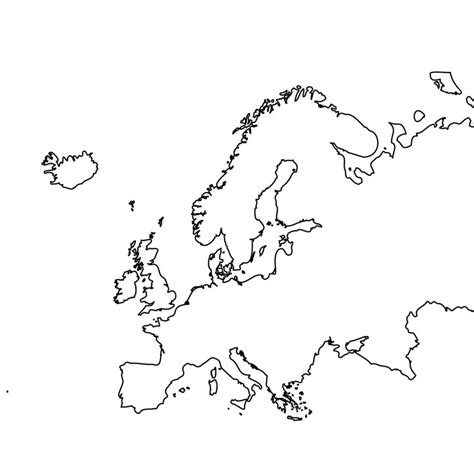 Esquema Simple Mapa De Europa Vector En Vecteezy