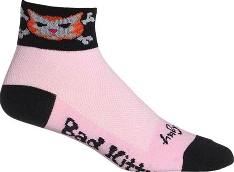 Sockguy Womens Bad Kitty Sock Pink Sm Ebay