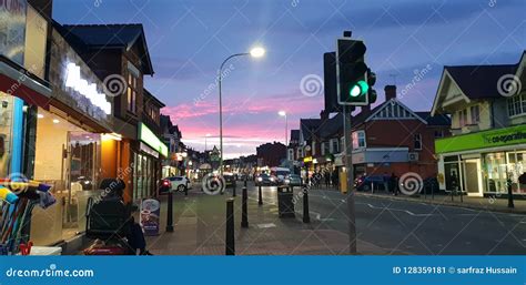 Evington Rd Sunset Leicester Editorial Photo Image Of Evening
