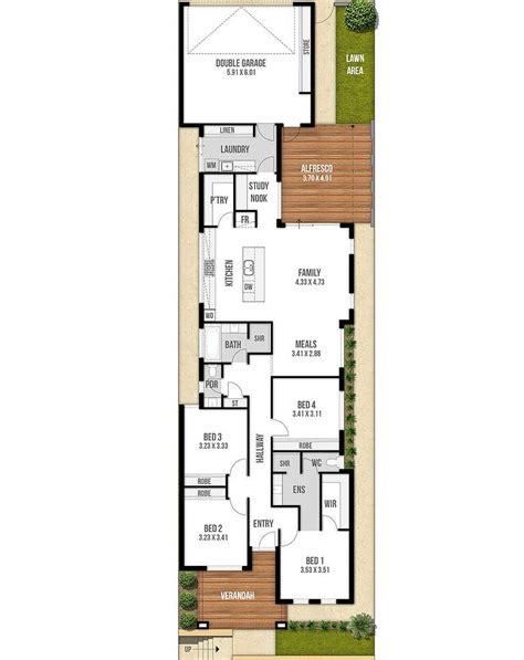 Narrow Lot House Floor Plan The Casablanca By Boyd Design Perth