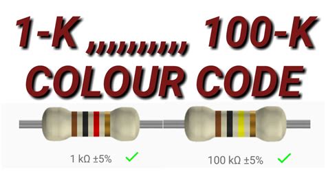 100k Resistor Color Code