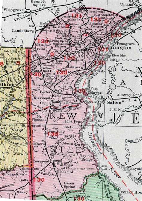New Castle County Delaware Map Map Feccnederland