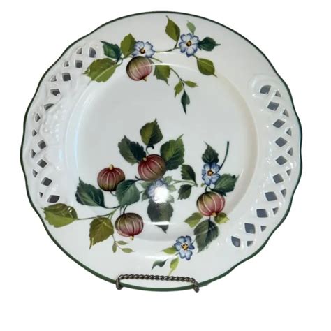 Vtg Brunelli Serving Plate Italy Figs Flowers Reticulated Pierced