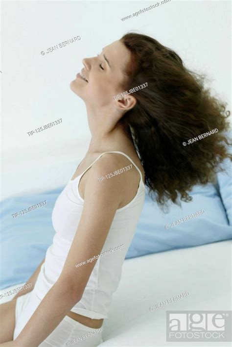 Woman Throwing Her Head Back Stock Photo Picture And Rights Managed