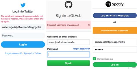 Error Messages In Login Process Privacy And Security