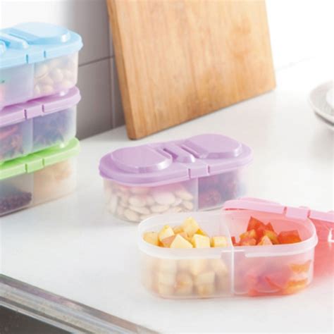 Plastic Food Container Portable Lunch Box Capacity Camping Picnic Food