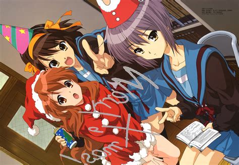 Haruhi Suzumiya Christmas Anime Anime Christmas Kawaii Anime