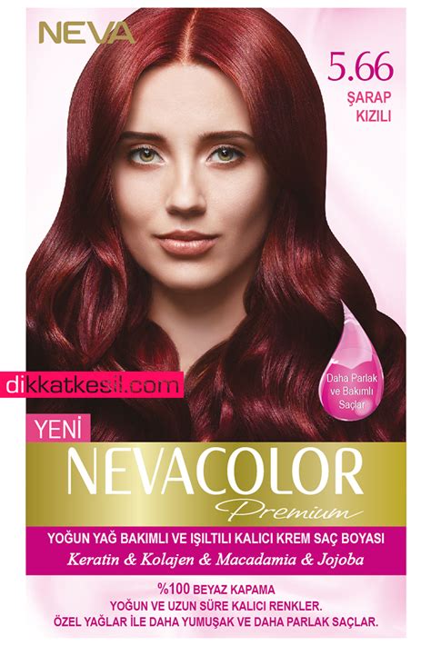 Nevacolor 5 66 Şarap Premium Kalıcı Krem Saç Boyası Seti Neva Color