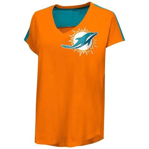 G Iii Sports Miami Dolphins Women S First Down V Neck T Shirt Clothing